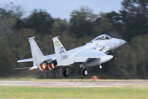 159th Fighter Wing F-15C Eagles taxiing at Naval Air Station Joint Reserve Base New Orleans