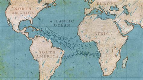 1700s transatlantic ship route map showing prevailing trade winds