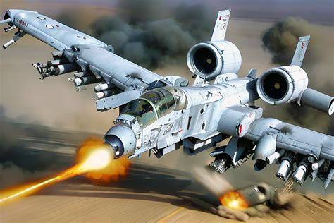 A-10 Warthog armed with GAU-8 cannon Maverick missiles and Hydra 70 rockets