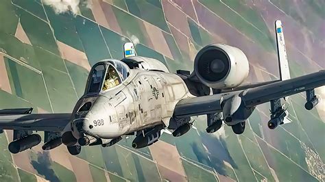 A-10 Warthog heavy battle damage missing tail section returning to base