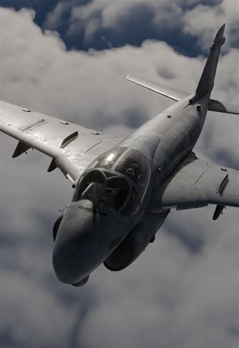 A-6 Intruder flying low over jungle terrain