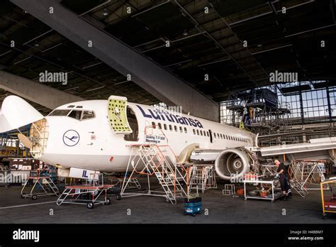 A Boeing 737 MAX at a maintenance facility