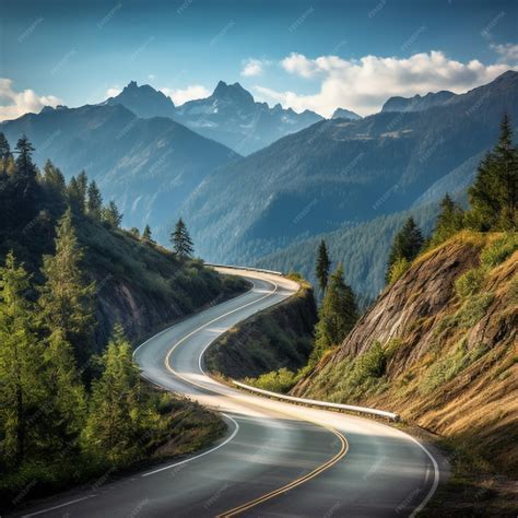 A winding scenic road through the Balkan mountains, perfect for a road trip