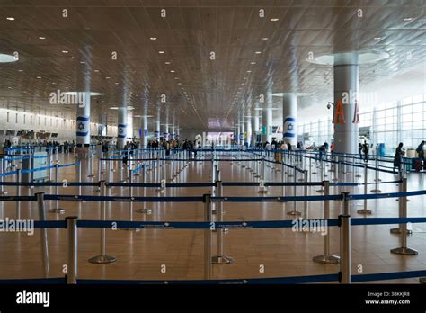 abandoned check-in counters in Beirut International Airport due to flight suspensions