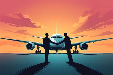 Abstract graphic representing airline merger negotiations and challenges