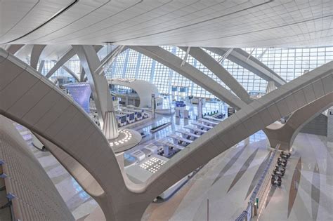 Abu Dhabi Zayed airport terminal A futuristic architecture interior