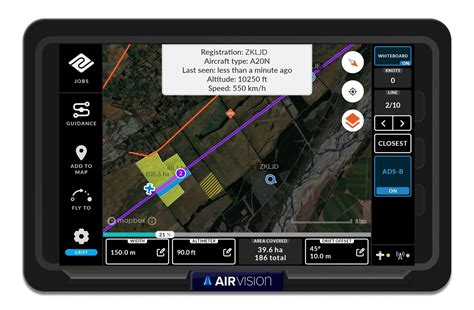ADS-B In cockpit traffic display showing aircraft positions and collision warning alerts