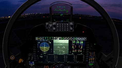 Advanced cockpit display of an F-15EX with upgraded avionics
