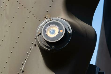 advanced missile warning sensors and defensive systems mounted on military aircraft fuselage
