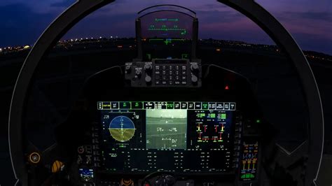 Advanced radar and avionics display of F-16XL during a combat simulation exercise in 1995