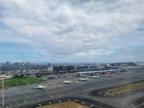aerial night view of ninoy aquino international airport terminal 3