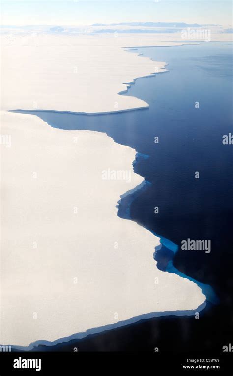 Aerial view of Drygalski Ice Tongue from Antarctica Flights window seat
