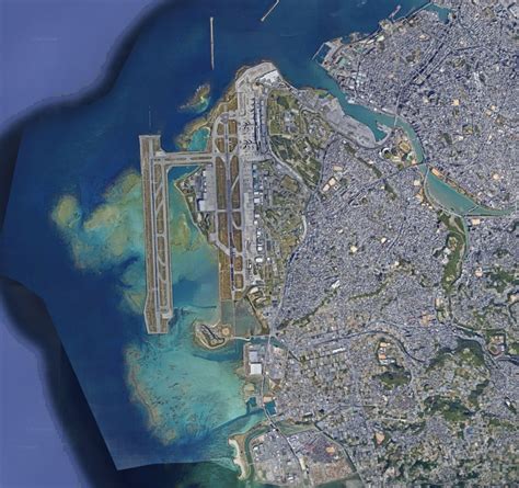 Aerial view of Naha Air Base, home of Japan’s F-15J fleet
