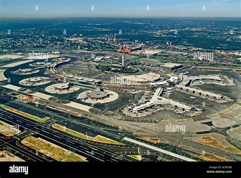 aerial view of newark airport showing runway congestion and terminal activity