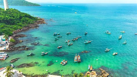 aerial view of phu quoc island white sand beach luxury resort