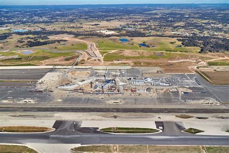 aerial view of western sydney international airport under construction