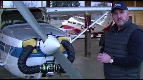 aerotherm heater being used for aircraft preheating