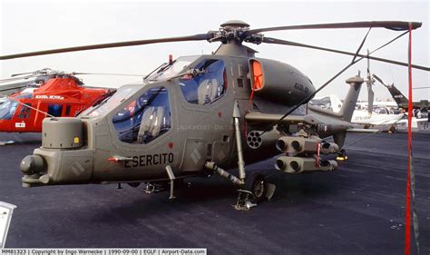 Agusta A129 Mangusta engaging ground targets in training exercise