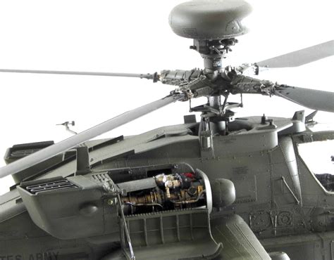 AH-64E Longbow radar dome and sensor suite close-up