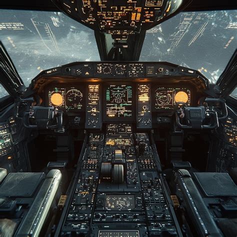 AI-enhanced fighter jet cockpit with digital HUD displays