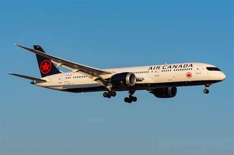 Air Canada Boeing 787 Dreamliner at Vancouver hub with Asia Pacific flight network