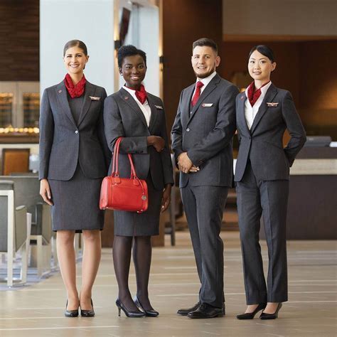 air canada cabin crew in front of naples signage welcoming passengers