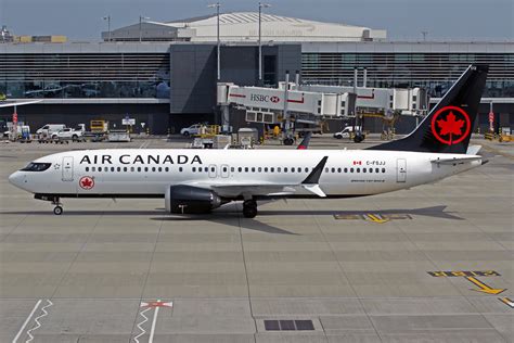 air canada fleet boeing 737 max 8 on tarmac in edinburgh