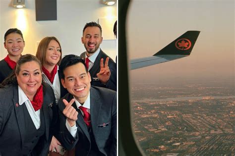 air canada flight crew preparing for porto boarding at yul gate