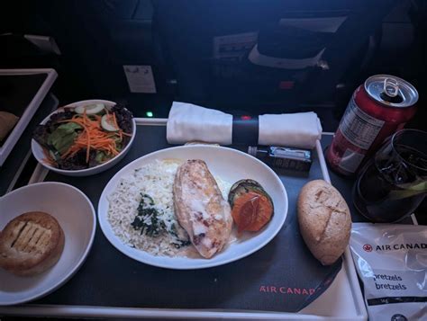 air canada free beer wine snacks economy class