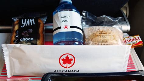 air canada inflight beer and snacks