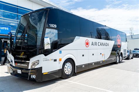 air canada landline bus near toronto pearson airport terminal