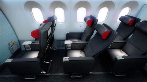 Air Canada premium economy cabin on Boeing 787