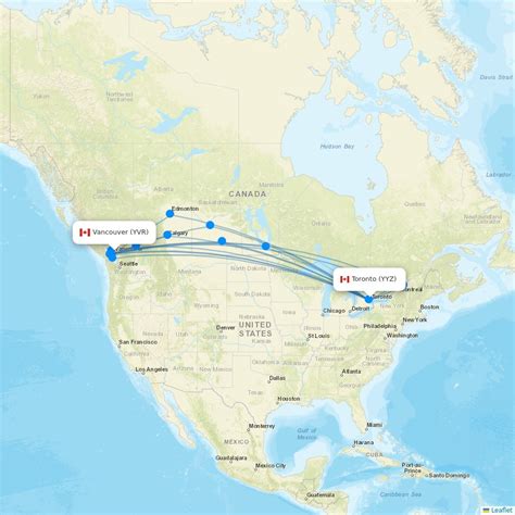 Air Canada route map featuring new European destinations including Edinburgh
