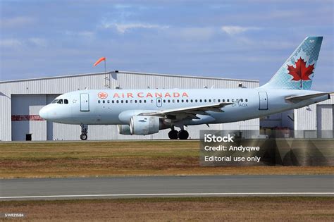 Air Canada widebody jet taxiing at Halifax Stanfield International Airport