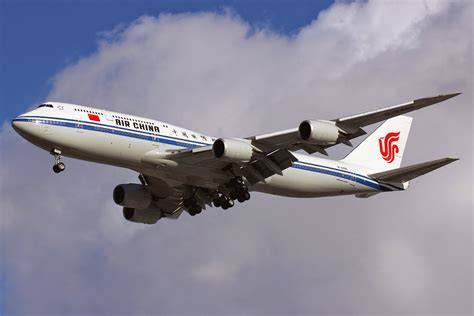 Air China Boeing 747-8 B-2486 at New York JFK Airport during refueling