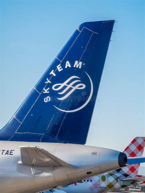 Air Europa aircraft tail fins with SkyTeam logo visible