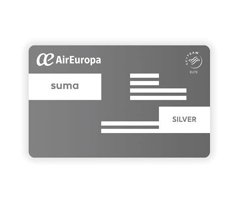 Air Europa SUMA loyalty program card design and benefits graphic