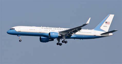 Air Force Two C-32A Boeing 757 executive transport on diplomatic mission