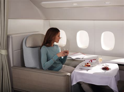 Air France La Première first class suite with curtain enclosure