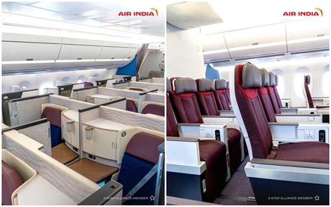 Air India Airbus A350-900 long haul flight cabin interior modern design