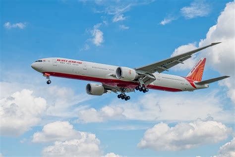 Air India Boeing 777-300ER departing Mumbai for long-haul North American service