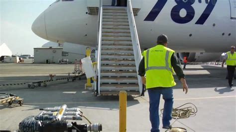 Air India engineers conduct technical inspection on Boeing 787 engine at night