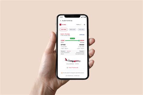 air india mobile app showing canceled flight rebooking options