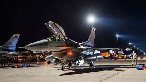air national guard F-16s maneuvering in restricted airspace over Nevada