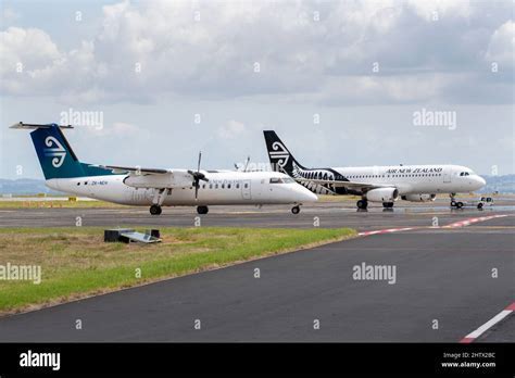 Air New Zealand aircraft preparing for long-haul departure at Auckland Airport