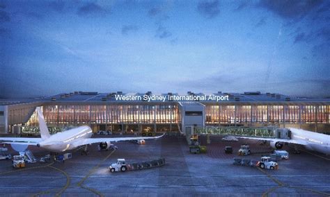 air new zealand jet at western sydney terminal rendering