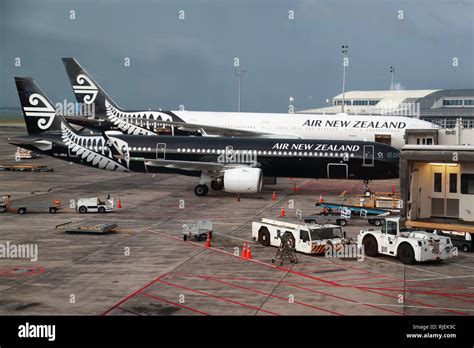 air new zealand planes at gates in auckland international terminal
