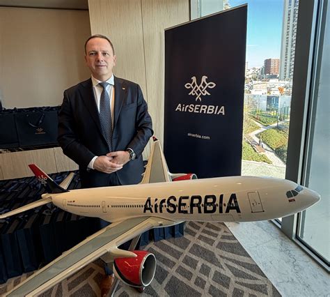 air serbia ceo jiri marek at belgrade airport press conference