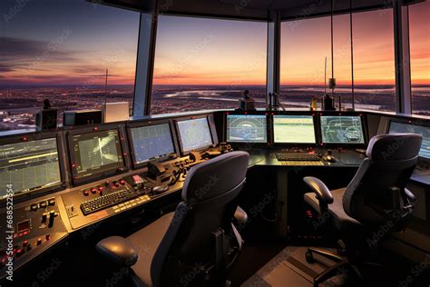 air traffic control tower Newark radar screens controllers working busy shift