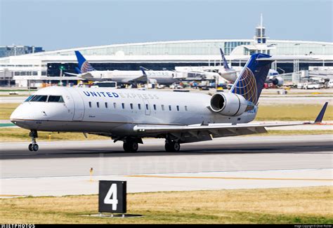 Air Wisconsin CRJ-200 parked at Chicago O’Hare International Airport